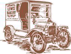 Lewis Bakery truck illustration